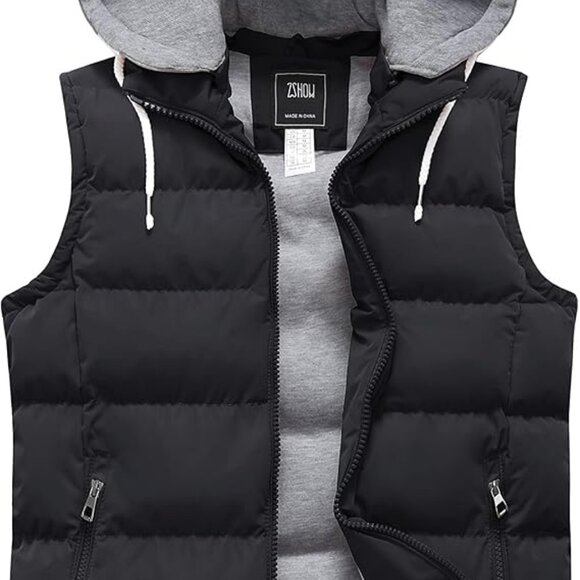 NWOT ZShow Women's Outerwear Vest Hooded Puffer Vest Padded Winter Vest Jacket - Picture 1 of 12